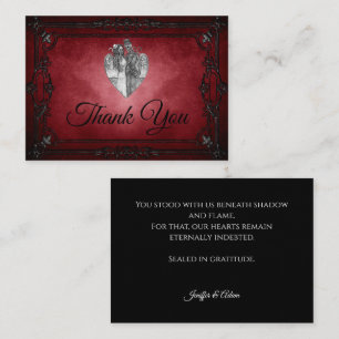 Carte De Correspondance Mariage Halloween gothique alternatif sombre