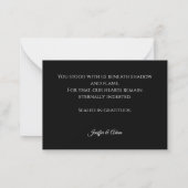 Carte De Correspondance Mariage Halloween gothique alternatif sombre (Dos)