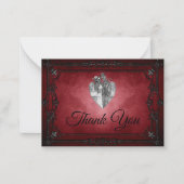 Carte De Correspondance Mariage Halloween gothique alternatif sombre (Devant)