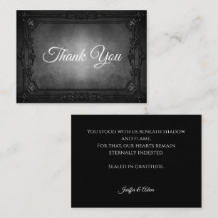 Carte De Correspondance Mariage Halloween gothique alternatif sombre