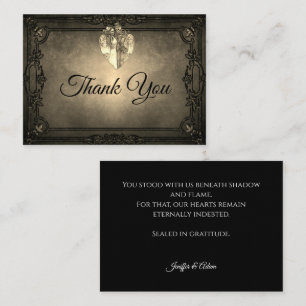 Carte De Correspondance Mariage Halloween gothique sombre
