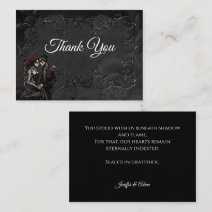 Carte De Correspondance Mariage Halloween gothique sombre