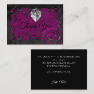 Carte De Correspondance Mariage Halloween gothique sombre