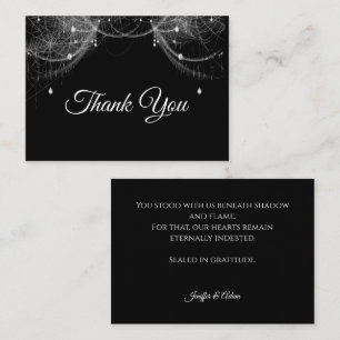 Carte De Correspondance Mariage Halloween gothique sombre