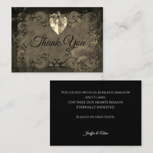 Carte De Correspondance Mariage Halloween gothique sombre