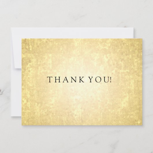 Carte De Correspondance Mariage Merci Note Gold Foil Stars Confetti (Devant)