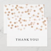 Carte De Correspondance Mariage Merci Note Parties scintillant Foil Cuivre (Devant / Derrière)