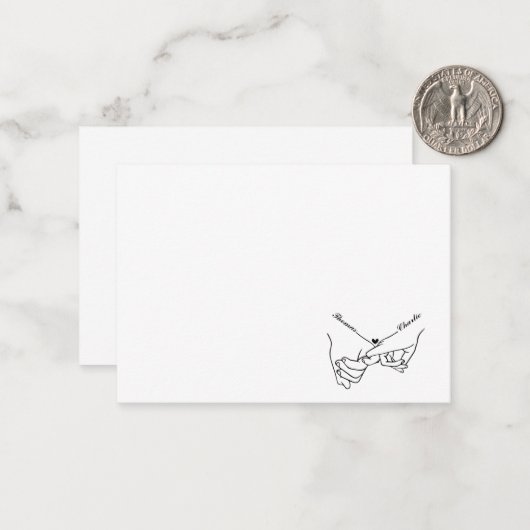 Carte De Correspondance Mariage minimal simple (Devant/Arrière en situation)