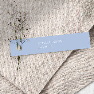 Carte De Correspondance Mariage minimum Dusty Blue & White Nom du lieu