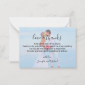 Carte De Correspondance mariage moderne chic 2 photos merci mariage (Dos)