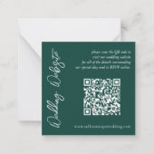 Carte De Correspondance Mariage moderne Emerald Green (Devant)