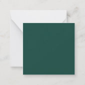 Carte De Correspondance Mariage moderne Emerald Green (Dos)