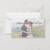 Carte De Correspondance mariage moderne photo défraîchi rsvp (Devant)