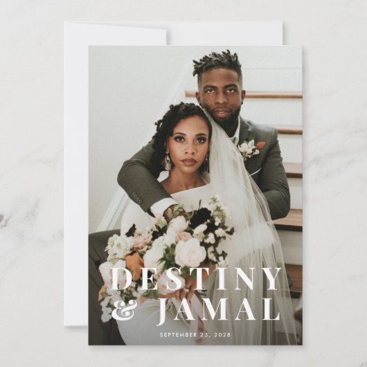 Carte De Correspondance Mariage Newlyweds Couple Photo (Devant)