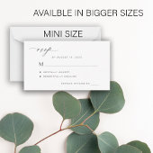 Carte De Correspondance Mariage noir et blanc simple RSVP