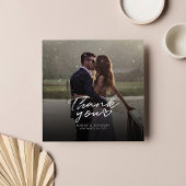 Carte De Correspondance Mariage Photo Merci lettres main