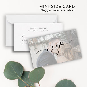 Carte De Correspondance Mariage photo moderne simple RSVP