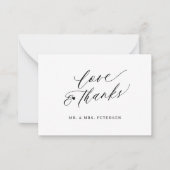 Carte De Correspondance Mariage simple et économique, merci pour le scénar (Devant)