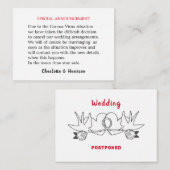 Carte De Correspondance Mariage spécial reporté (Devant / Derrière)