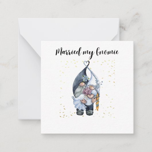 Carte De Correspondance Marié à mon Gnome (Devant)