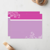 Carte De Correspondance Marielle Shimmer Bat mitzvah Merci (Devant/Arrière en situation)