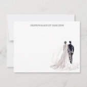 Carte De Correspondance Mariés de Mariage Formel (Devant)