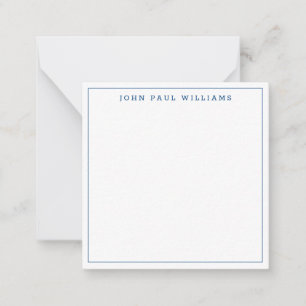 Carte De Correspondance Marine Bleu Simple Formel Moderne Carré mince