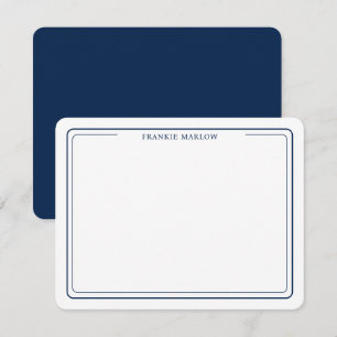 Carte De Correspondance Marine Bleu Simple Moderne Professionnel Léger Bor