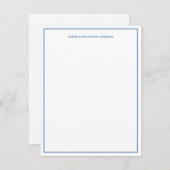 Carte De Correspondance Marine Bleu Simple Professionnel Moderne (Devant / Derrière)