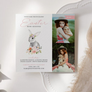 Carte De Correspondance Marketing de mini-session de photographie de Pâque