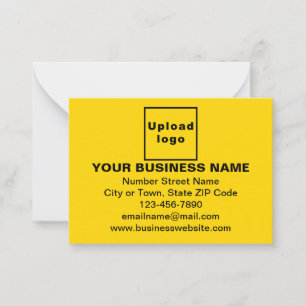 Carte De Correspondance Marque commerciale sur petit rectangle jaune plat