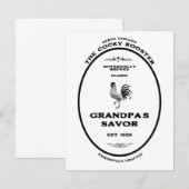 Carte De Correspondance Marque de commerce, coq coquine, personnalisable (Devant / Derrière)