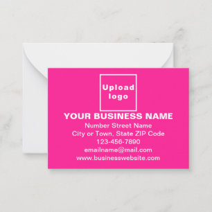 Carte De Correspondance Marque d'entreprise sur petit rectangle rose plat