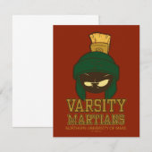 Carte De Correspondance MARVIN MARTIAN™ Varsity Collegiate Graphic (Devant / Derrière)