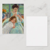 Carte De Correspondance Mary Cassatt - Jeune Mère Cousant (Devant / Derrière)
