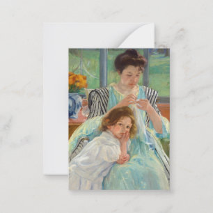 Carte De Correspondance Mary Cassatt - Jeune Mère Cousant