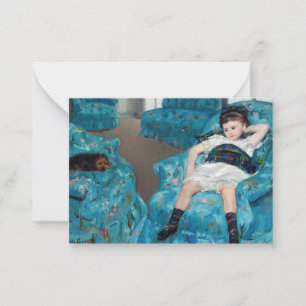 Carte De Correspondance Mary Cassatt - Petite fille dans un fauteuil bleu