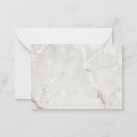 Carte De Correspondance Masculine en marbre perle double monogramme (Dos)