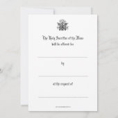 Carte De Correspondance Masse catholique - Intentions d'offrandes commémor (Dos)