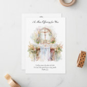 Carte De Correspondance Masse catholique - Intentions d'offrandes commémor (Devant/Arrière en situation)