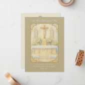 Carte De Correspondance Masse catholique - Intentions d'offrandes commémor (Devant/Arrière en situation)