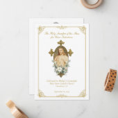 Carte De Correspondance Masse catholique - Intentions d'offrandes commémor (Devant/Arrière en situation)