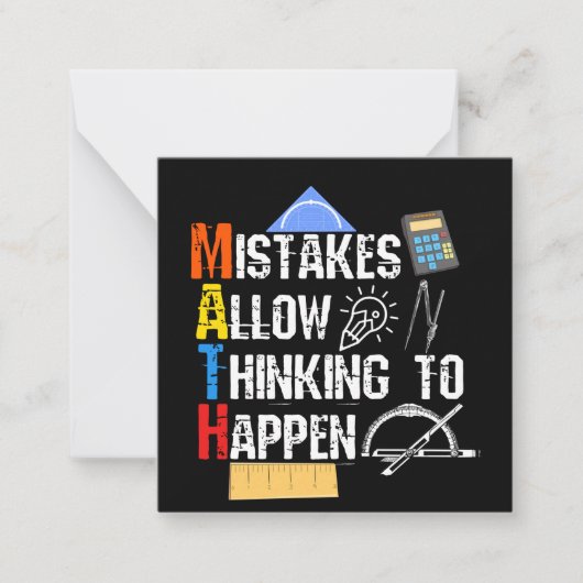 Carte De Correspondance Math. Mistakes Allow (Devant)