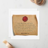 Carte De Correspondance MATTHEW 6:9 - Personalized Notecard (Devant/Arrière en situation)