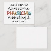 Carte De Correspondance Médecin Assistant Funny Awesome PA (Devant / Derrière)