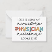 Carte De Correspondance Médecin Assistant Funny Awesome PA (Devant)