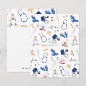 Carte De Correspondance Médecin Médicale moderne Motif infirmière (Devant / Derrière)