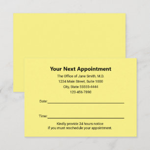 Carte De Correspondance Médecin Rappel de votre prochain rendez-vous
