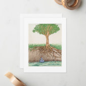 Carte De Correspondance Méditation au sol (Devant/Arrière en situation)