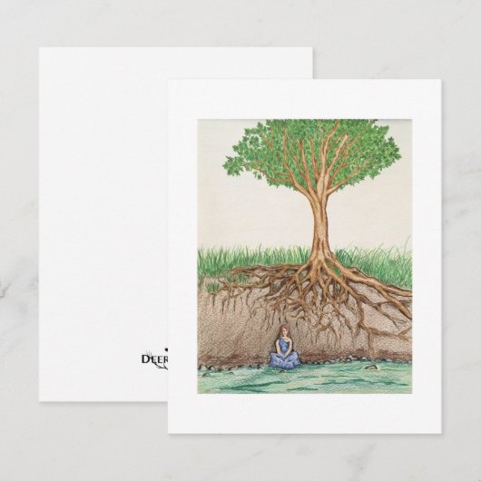 Carte De Correspondance Méditation au sol (Devant / Derrière)